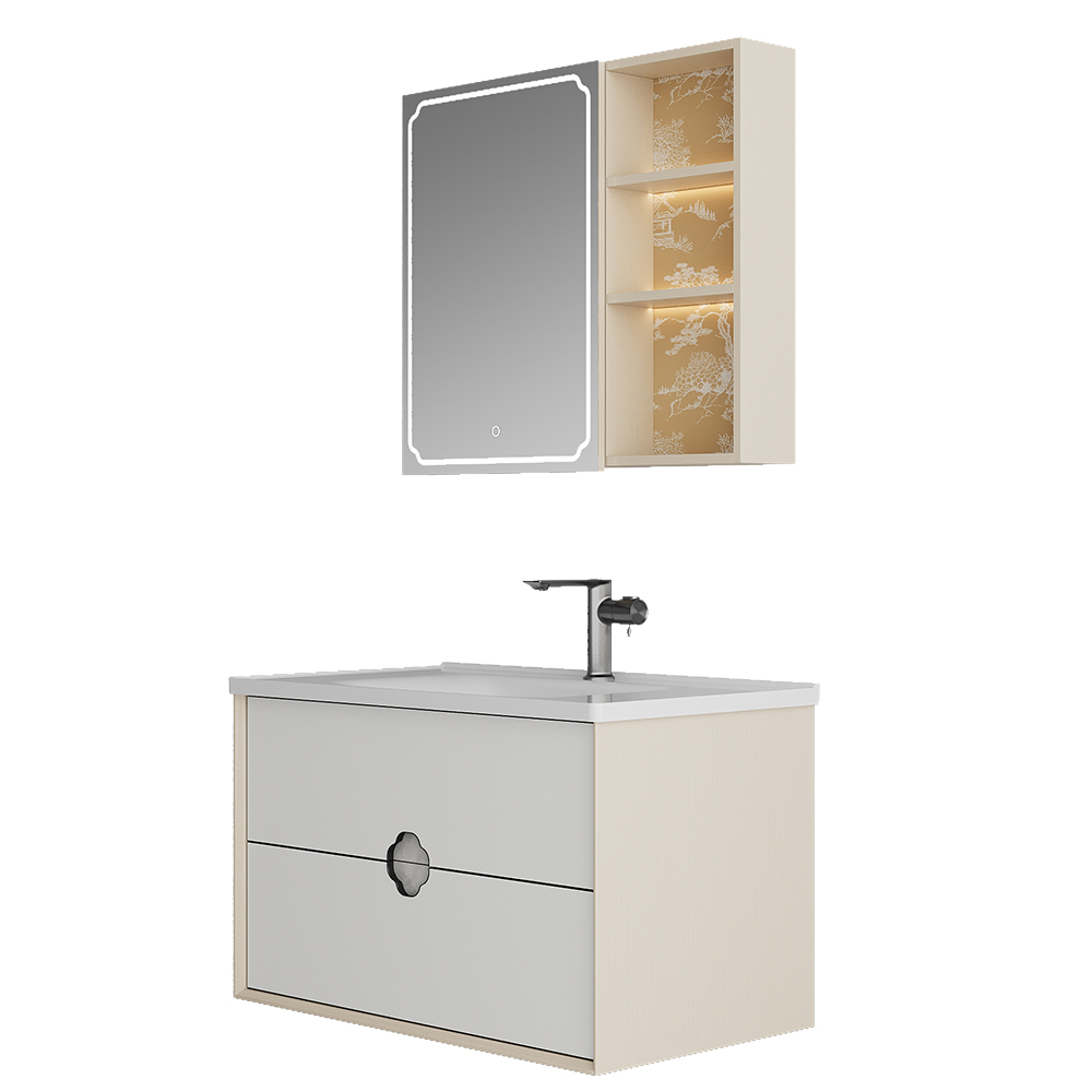 BC6303-090陶瓷盆款 生態實木浴室柜